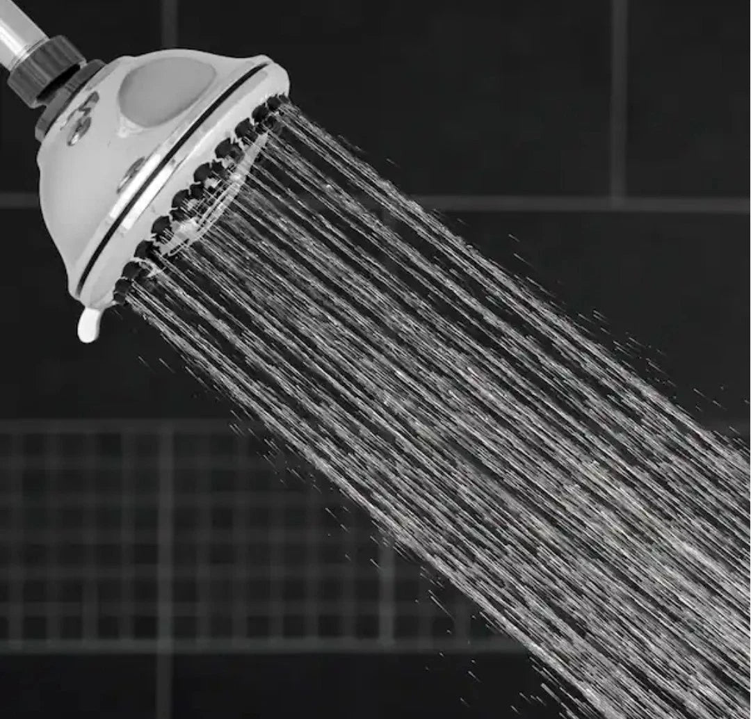 Waterpik Fixed Shower Head 9 Spray Single Wall Mount Chrome Finish - YAT-933E