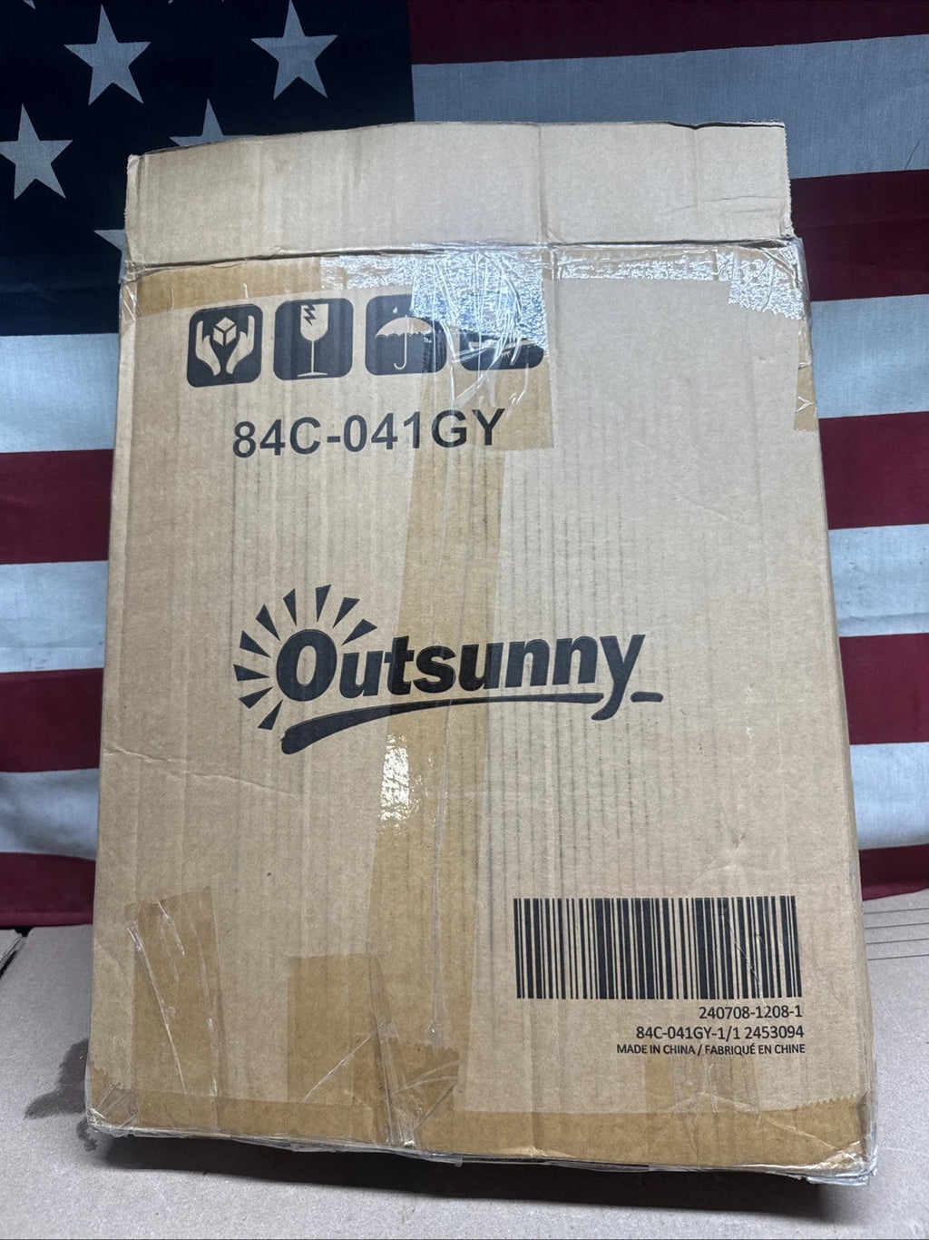 Outsunny Gazebo 2 Tier Canopy Cover Replacement 84C-041GY Size 9.84 FT X 9.84FT