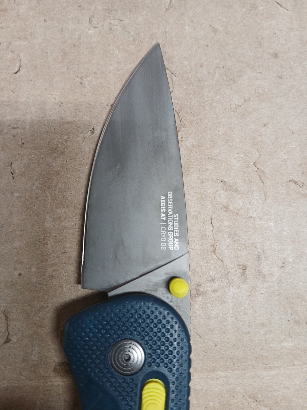SOG Aegis AT Indigo & Acid 3.13" Drop Point Assisted Folding Blade (USED)