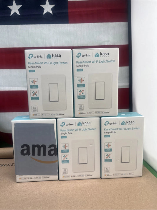 5pk TP-Link KS200(US) Kasa Smart WiFi Switch Single Pole Needs Neutral Wire