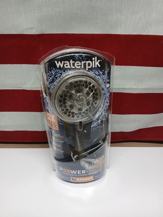 Waterpik PowerPulse Massage Hand Held Shower Head Brushed Nickel 7 Settings