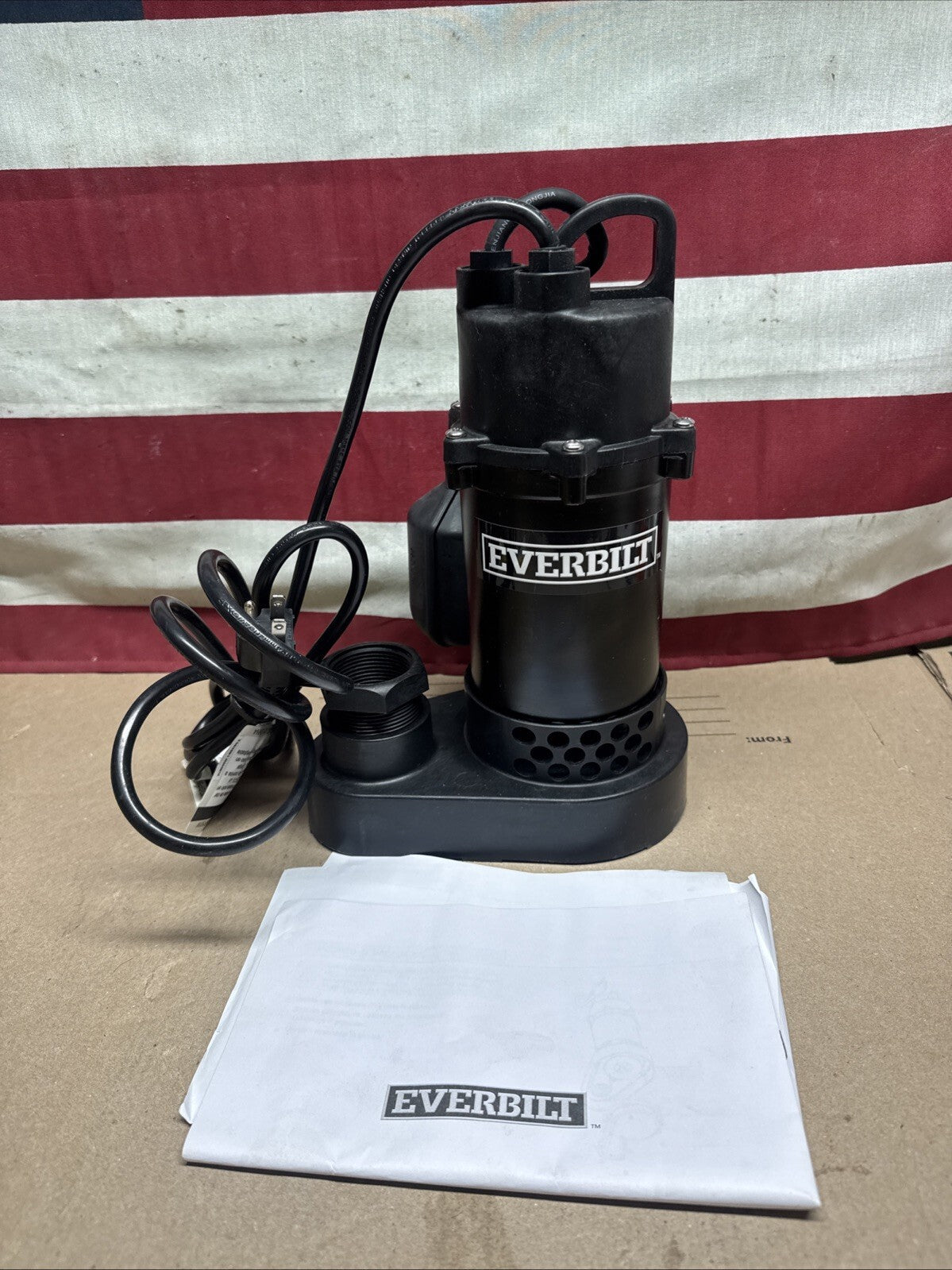 Everbilt HDSP50W 1/2 HP Submersible Aluminum Sump Pump with Tethered Switch OB
