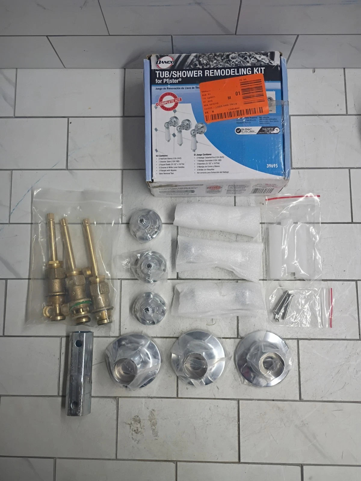 Danco 39695 Tub/Shower Remodeling Kit for Pfister Porcelain Lever Open Box...