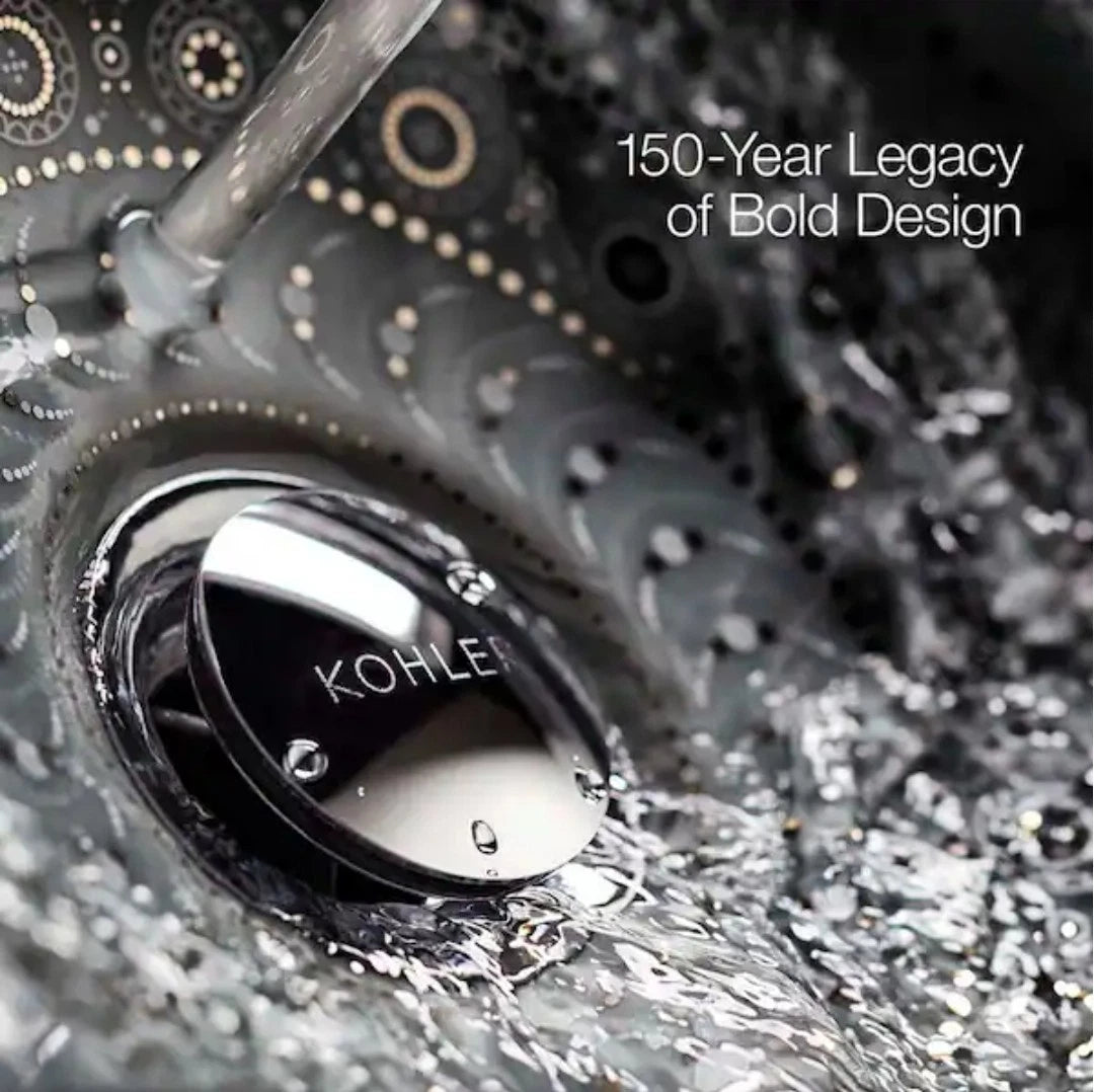 KOHLER Cursiva 3-Spray 6.75 in Wall Mount Fixed Showerhead Polished Chrome NOB