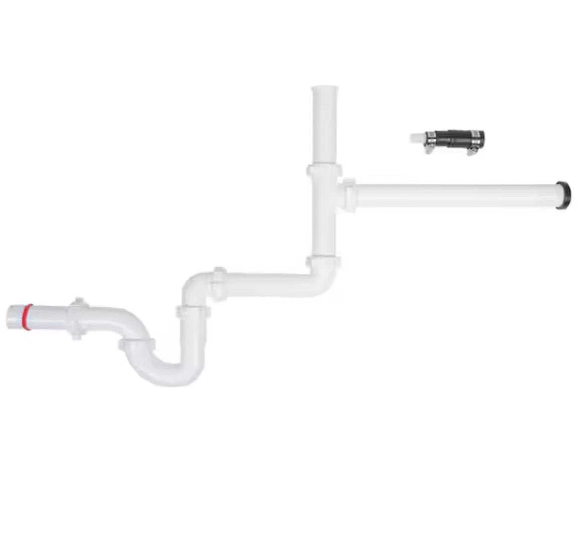 5-PACK PF WaterWorks PF0989 Garbage Disposal Installation Kit, Tubular PVC White