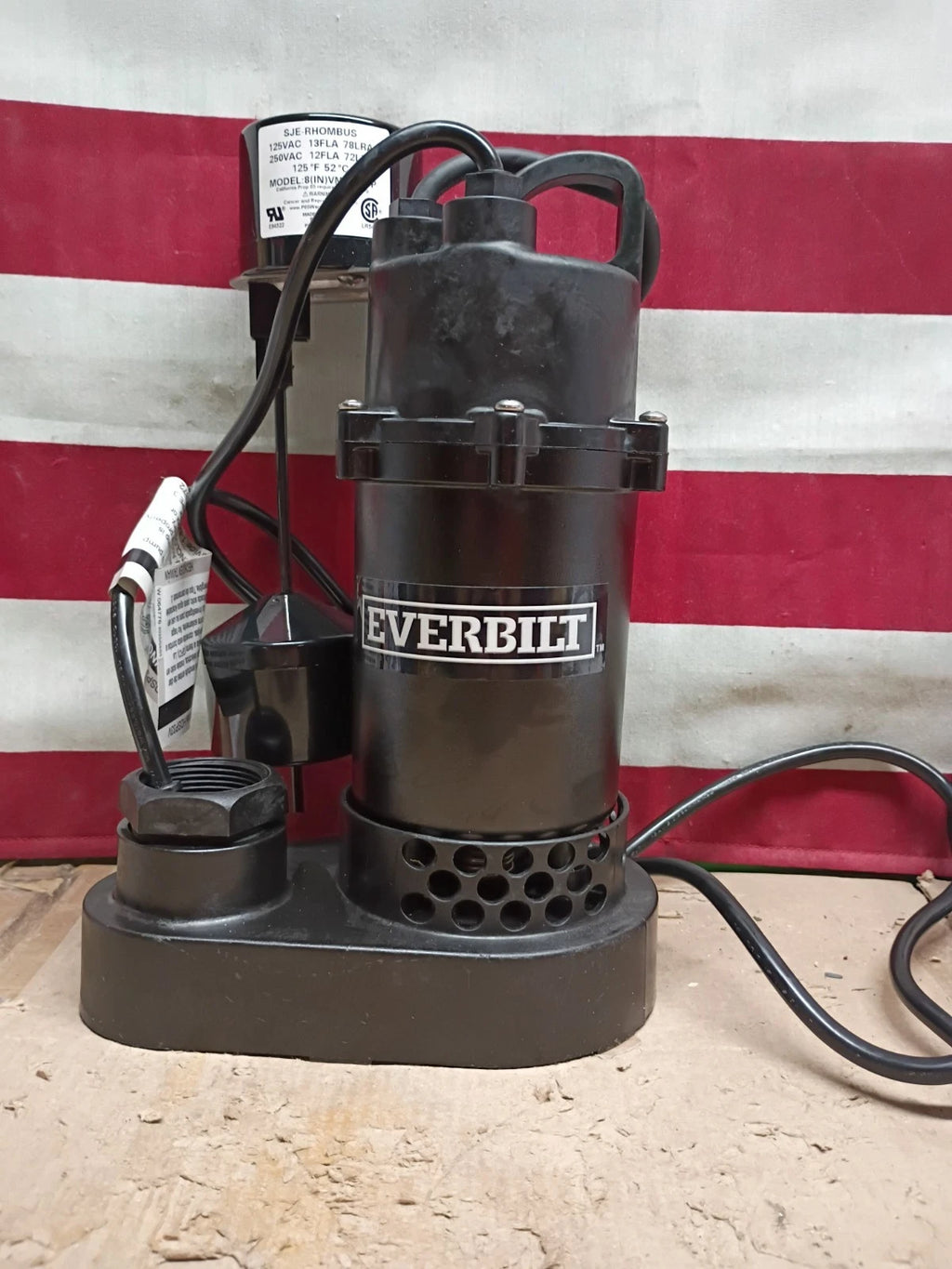 EVERBILT Submersible Sump Pump 1/3 Horsepower (Open Box)