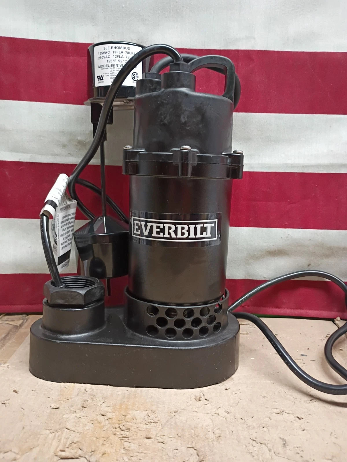EVERBILT Submersible Sump Pump 1/3 Horsepower (Open Box)