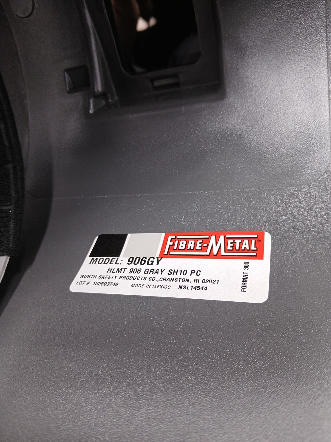 HONEYWELL FIBRE-METAL 906GY Passive Welding Helmet, Shade 10, Gray