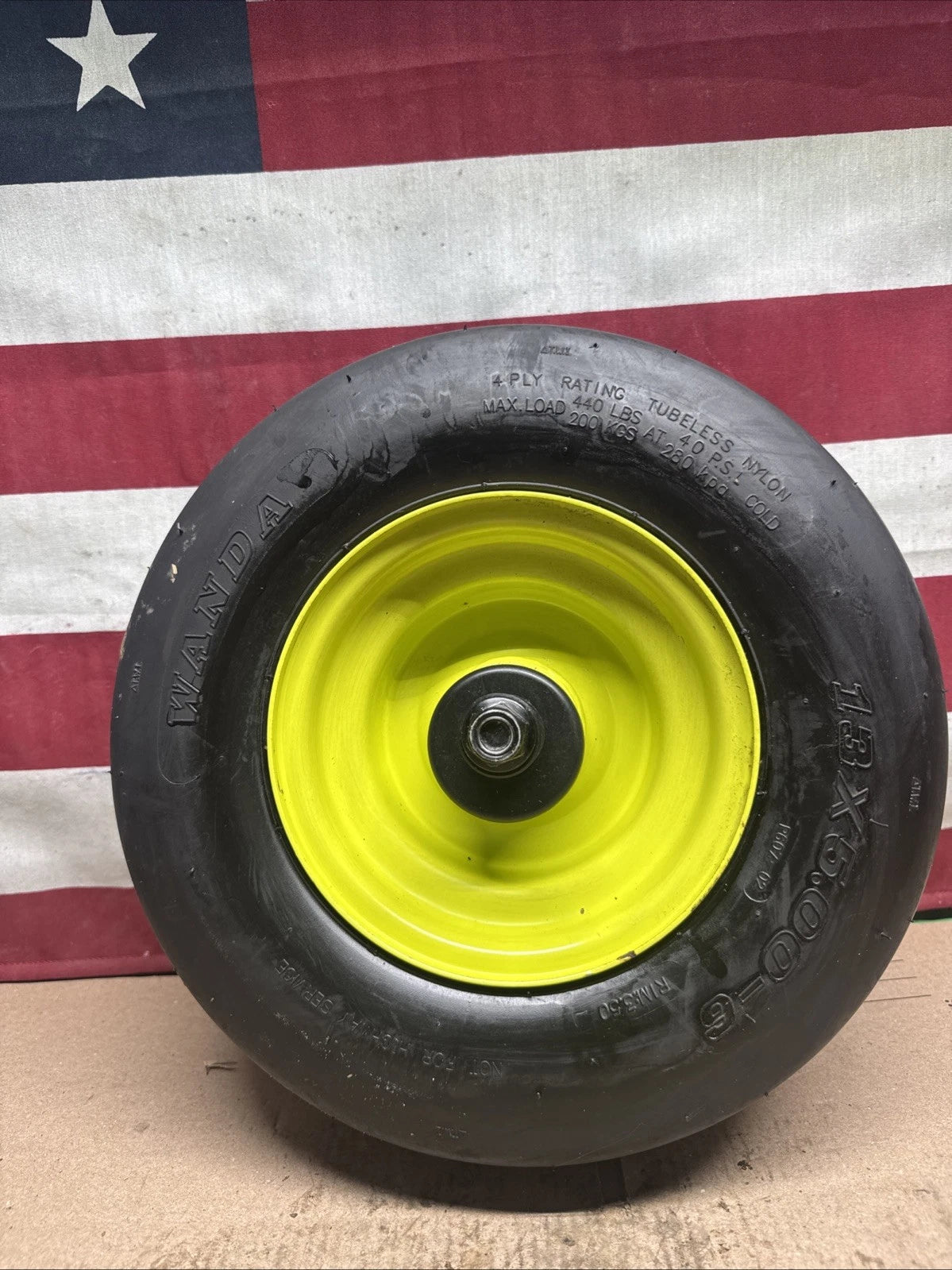 Front Wheel with Tire for Ryobi Z42Li 80v Zero Turn Mower + Axel & Spacers