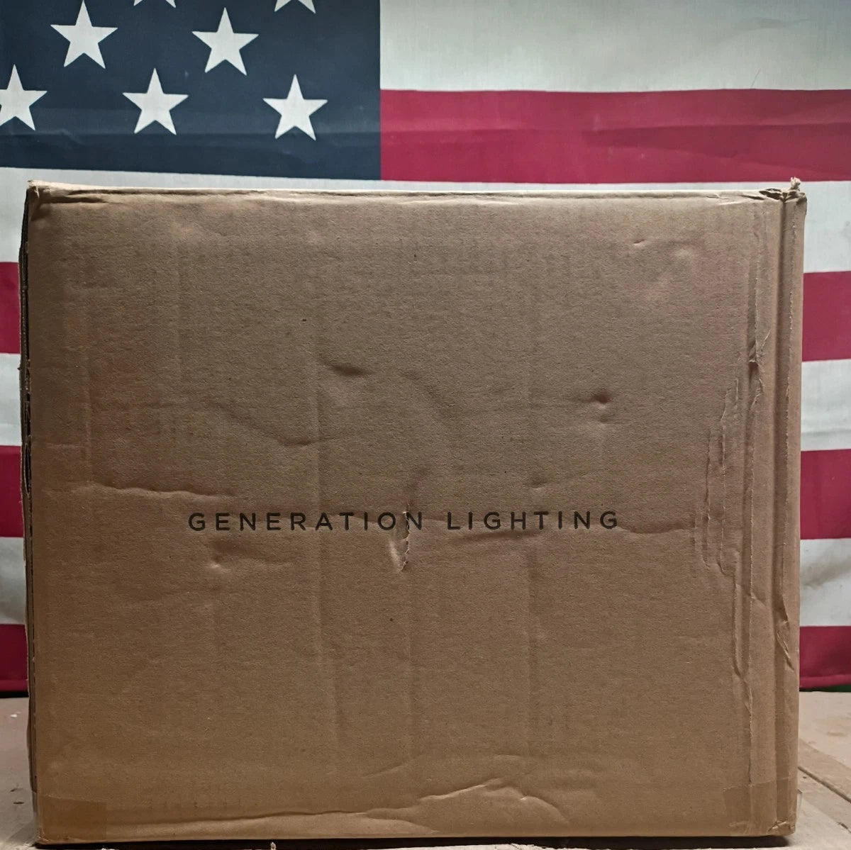 Generation Lighting Jett 1-Light Satin Brass Shaded Pendant Light Open Box