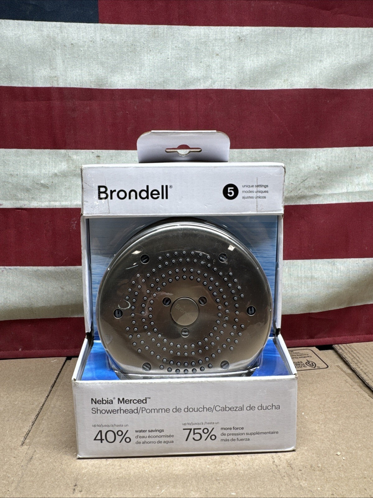Brondell Nebia Merced 5-Spray 1.5 GPM Showerhead Brushed Nickel