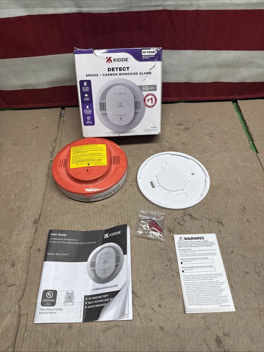 Kidde Detect 30CUD10-V Smoke + Carbon Monoxide Alarm - 10Yr Battery Voice Alerts