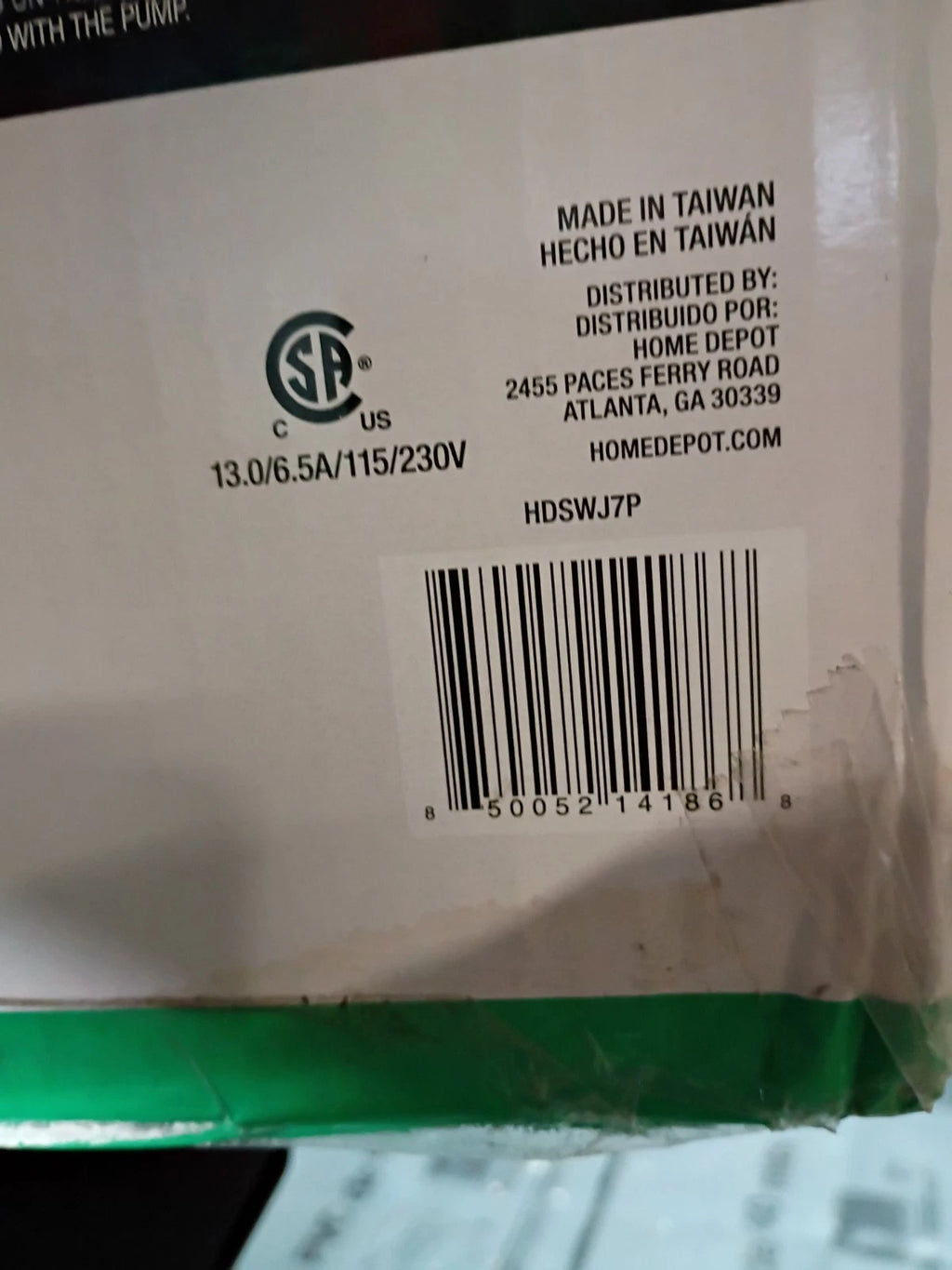 HDSWJ7P Everbilt Shallow Well Jet Pump Plastic 3/4HP For Parts Only