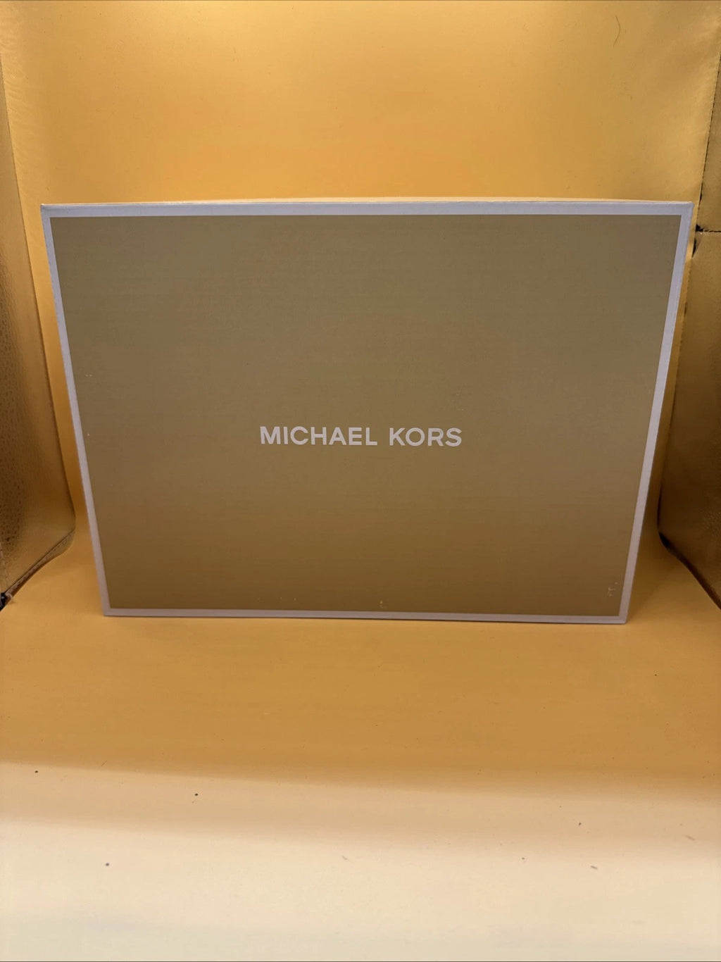 Michael Kors Simone Mid Gold Glitter Strappy Slingback Sandal New w/Box Size 7M
