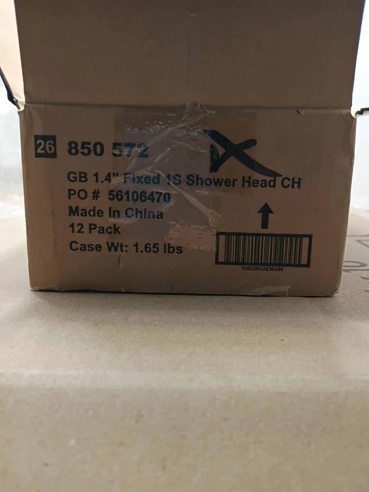 12-Pack Glacier Bay Fixed 1.4" Shower Head – Chrome – New