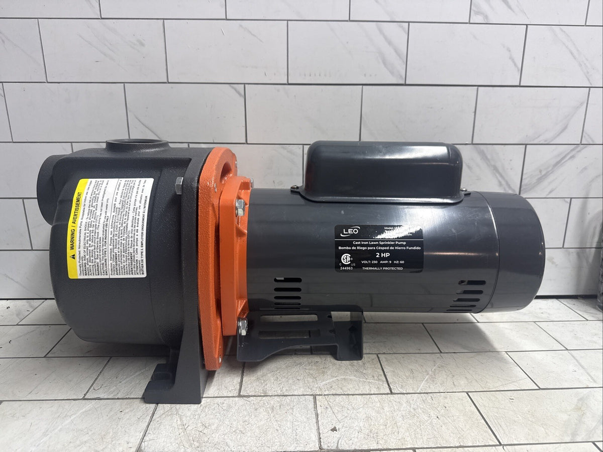 Leo UCSm200 2 hp Lawn Irrigation Sparkler Pump 230V 5200GPH Parts Only READ DESC