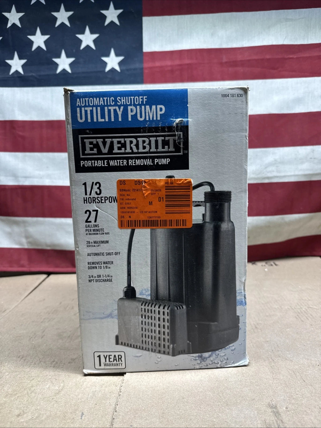 Everbilt EBAU33 1/3 HP Automatic Utility Pump 1004181630