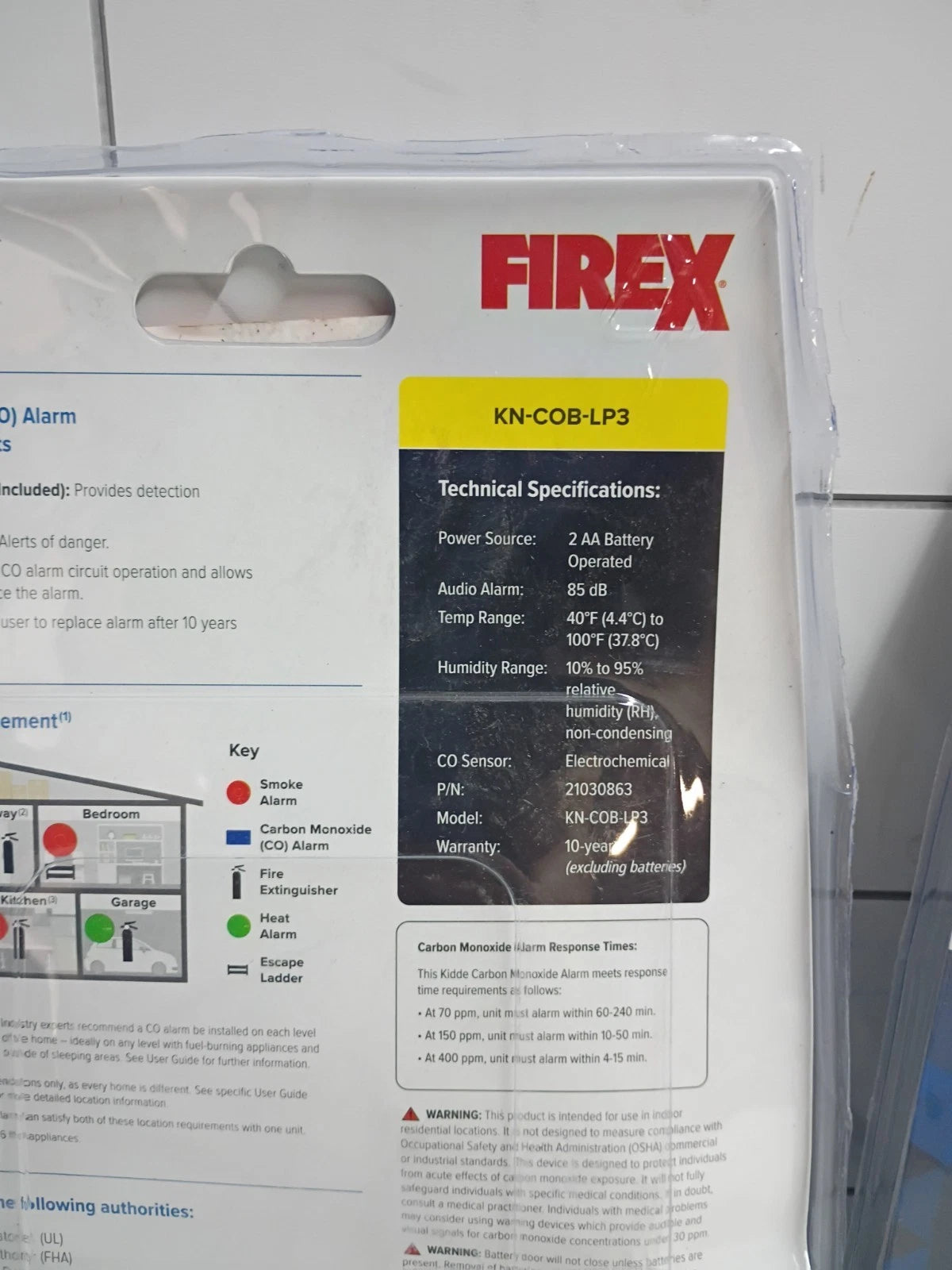 2pk.. Kidde Firex Carbon Monoxide Detector, Battery Operated, CO Detector New