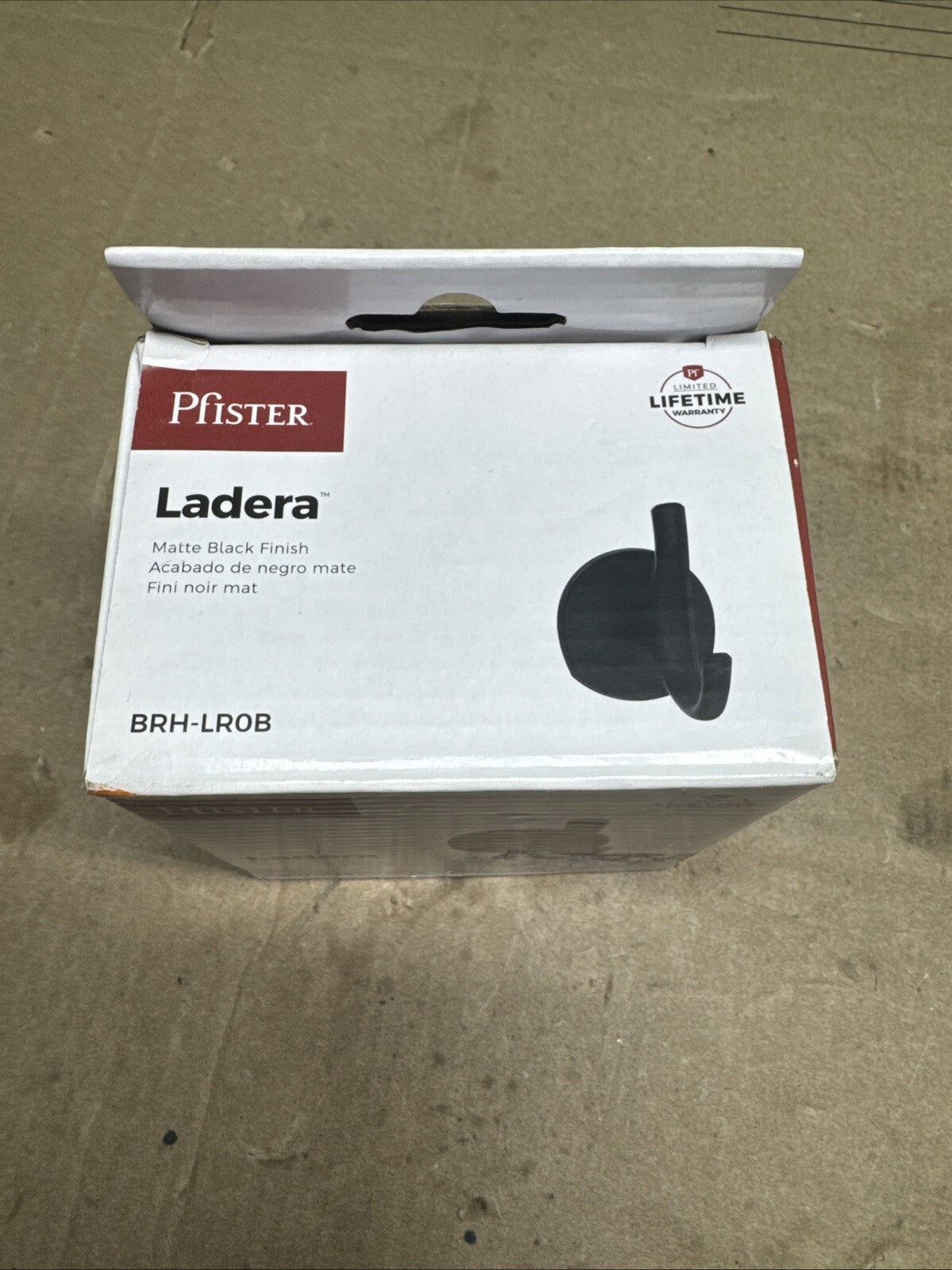 Pfister Ladera Single Robe Hook in Matte Black