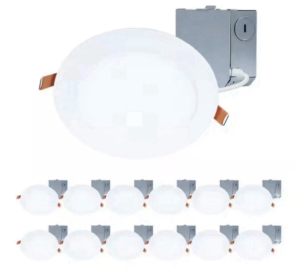 Pack of 12 HALO HLBE 6 in. Slim Canless Downlight 3000K Construction/Remodel