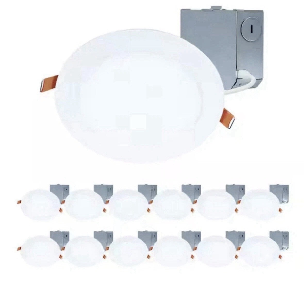 Pack of 12 HALO HLBE 6 in. Slim Canless Downlight 3000K Construction/Remodel