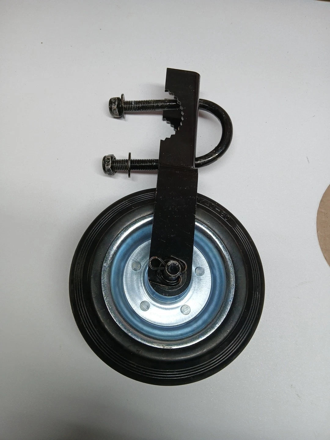 Gate Wheel Replacement Black w U Bolt Bracket 6-1/2" Dia x 1" Thick Unit