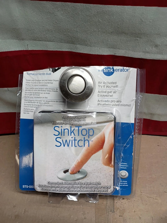 InSinkErator, (STS-00SN) Sink Top Garbage Disposal Push Button Dual Outlet, OB,