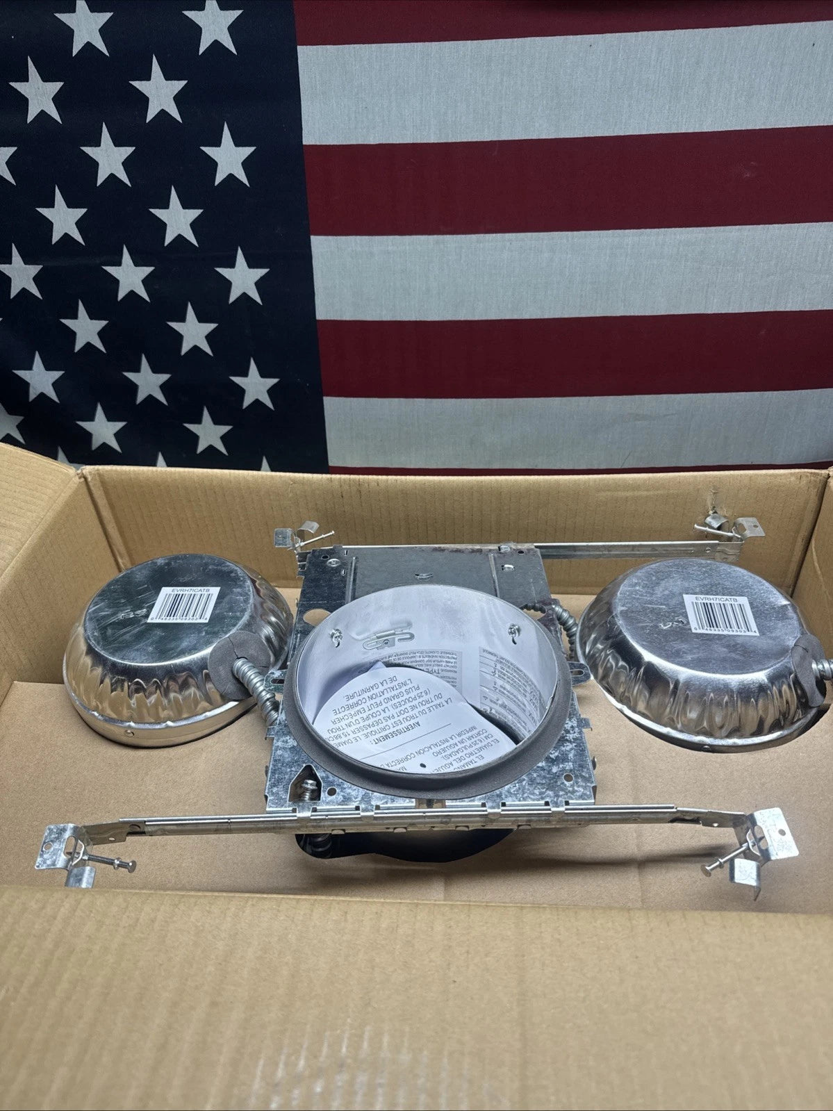 6 Pack EnviroLite 6 in. IC Rated LED New Construction Recessed Housing..