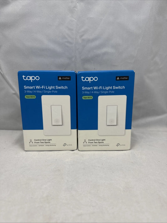 LOT OF2 Tp-link Tapo Smart Switch,Single-pole3way/4-way,Matter Compatible,Energy