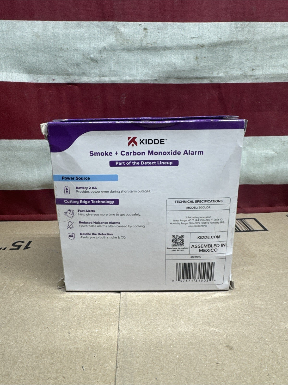 Kidde (30CUDR) AA Battery Powered Smoke & Carbon Monoxide Detector
