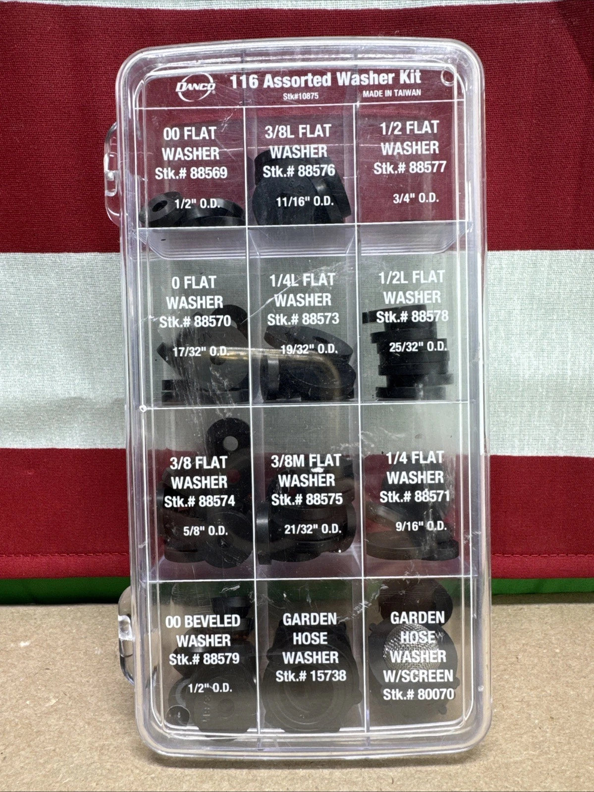 7PK Danco 116 piece Assorted Black Rubber Washer Kit 9D00010875 Stock #10875