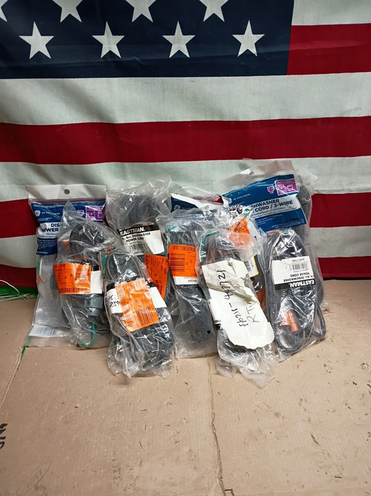 Lot Of 13 GE Universal 3-wire dishwasher power cord 5.4ft NEW WX09X70910 NEW OB