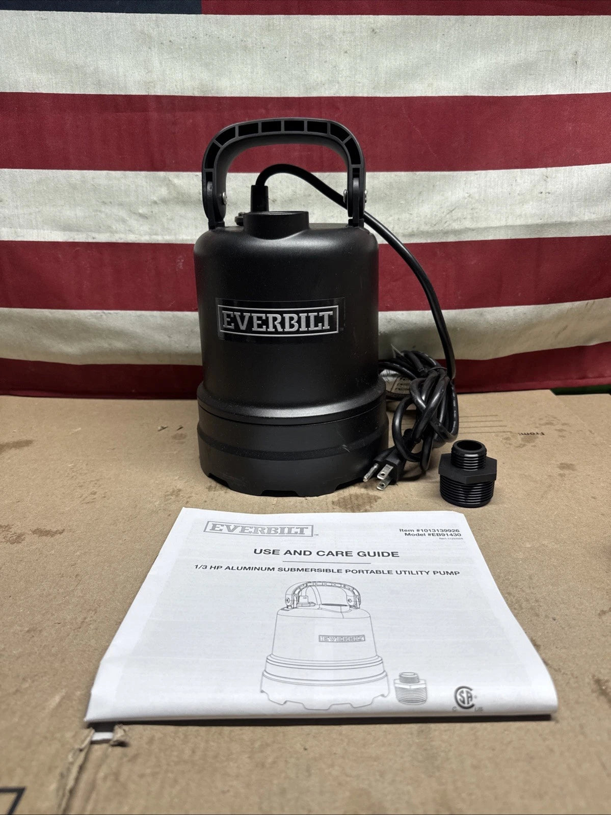 Everbilt 1/3 HP Submersible Aluminum Utility Pump