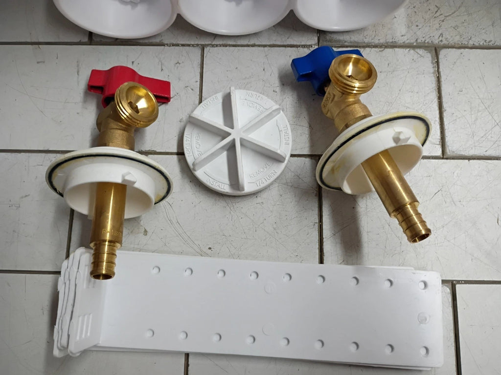 (2 Pack) Oatey Quadtro 38528 Washing Machine Outlet Box With PEX Crimp Valves OB