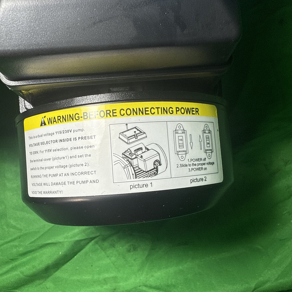 1/2 HP 115/230V Cast Iron Convertible Jet Pump Built-in Thermal Overload Protect