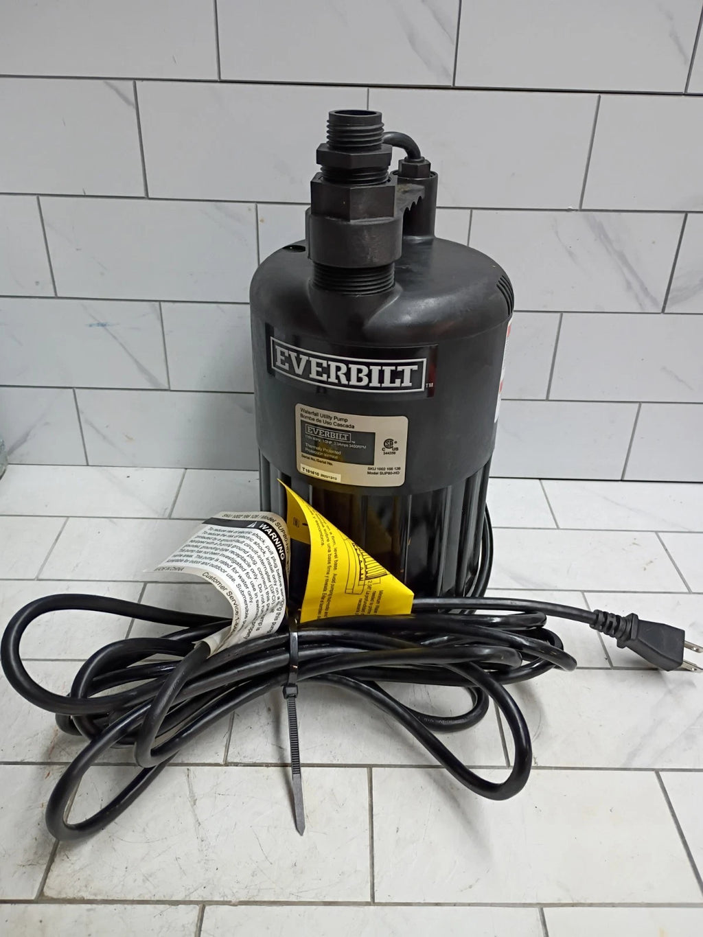 EVERBILT SUP80-HD 1/2HP WATERFALL PUMP OPEN BOX