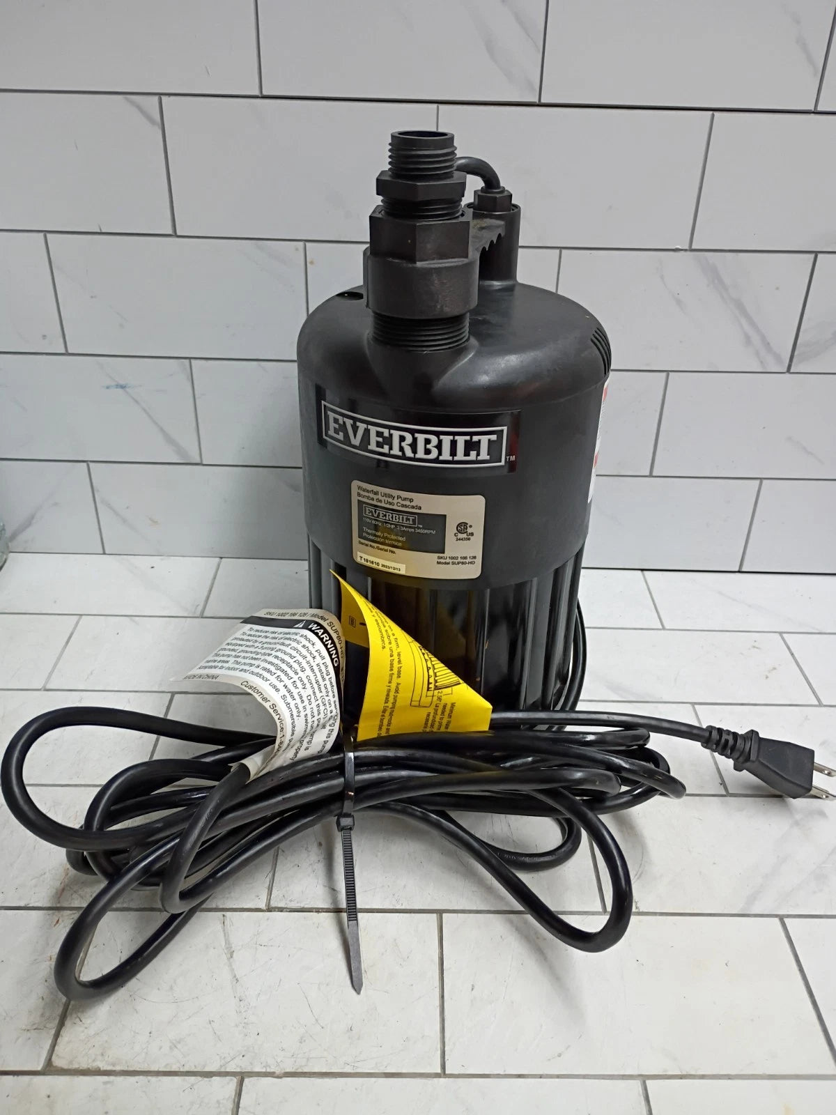 EVERBILT SUP80-HD 1/2HP WATERFALL PUMP OPEN BOX