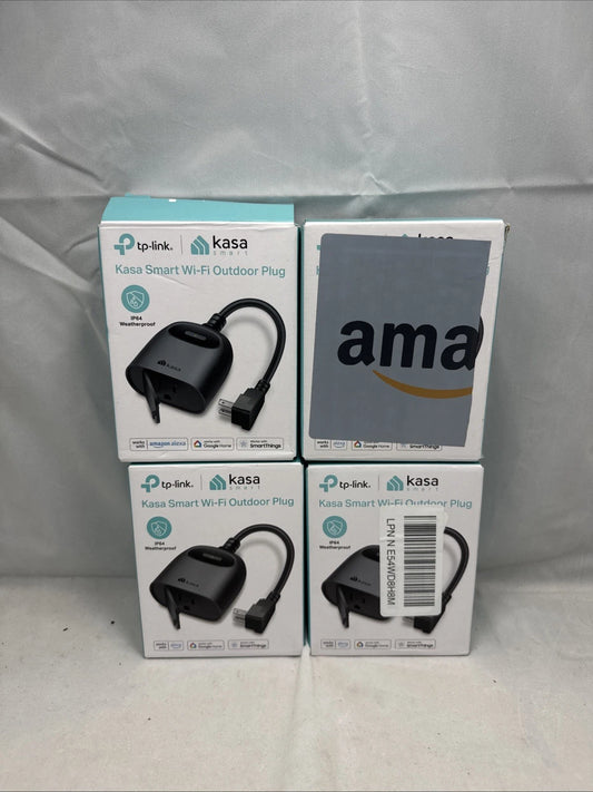4PK Kasa Outdoor Smart Plug, Wi-Fi Outlet Timer, Works with Alexa & Google KP401