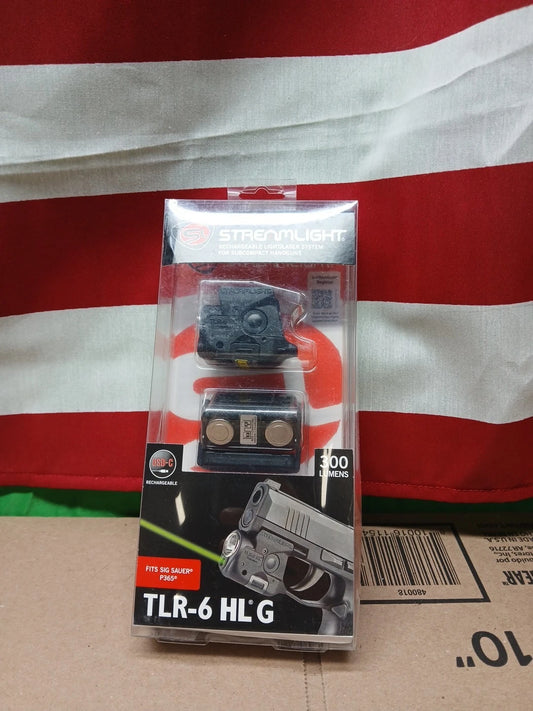 Streamlight 69354 TLR-6 HLG Black fit Sig Sauer P365 Green Laser 300 Lumens