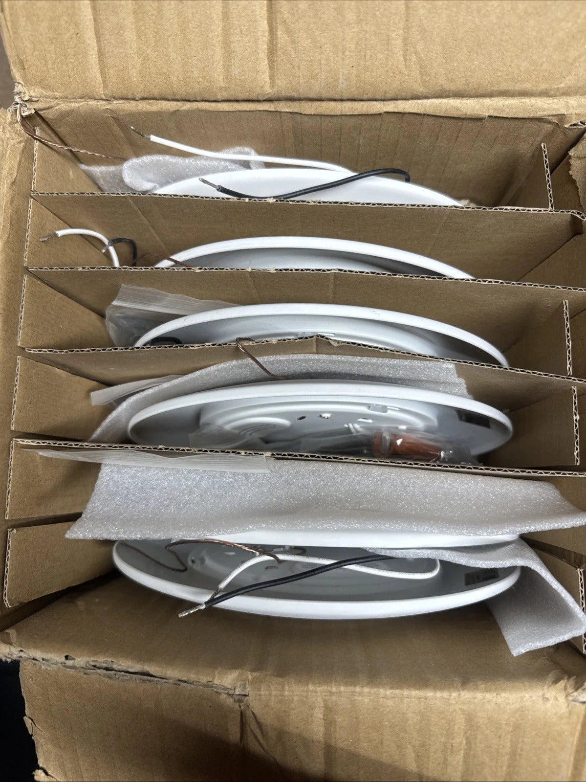 6-pack of Halo HLC 6 in. 3000K White Integrated LED Recessed Light Trims