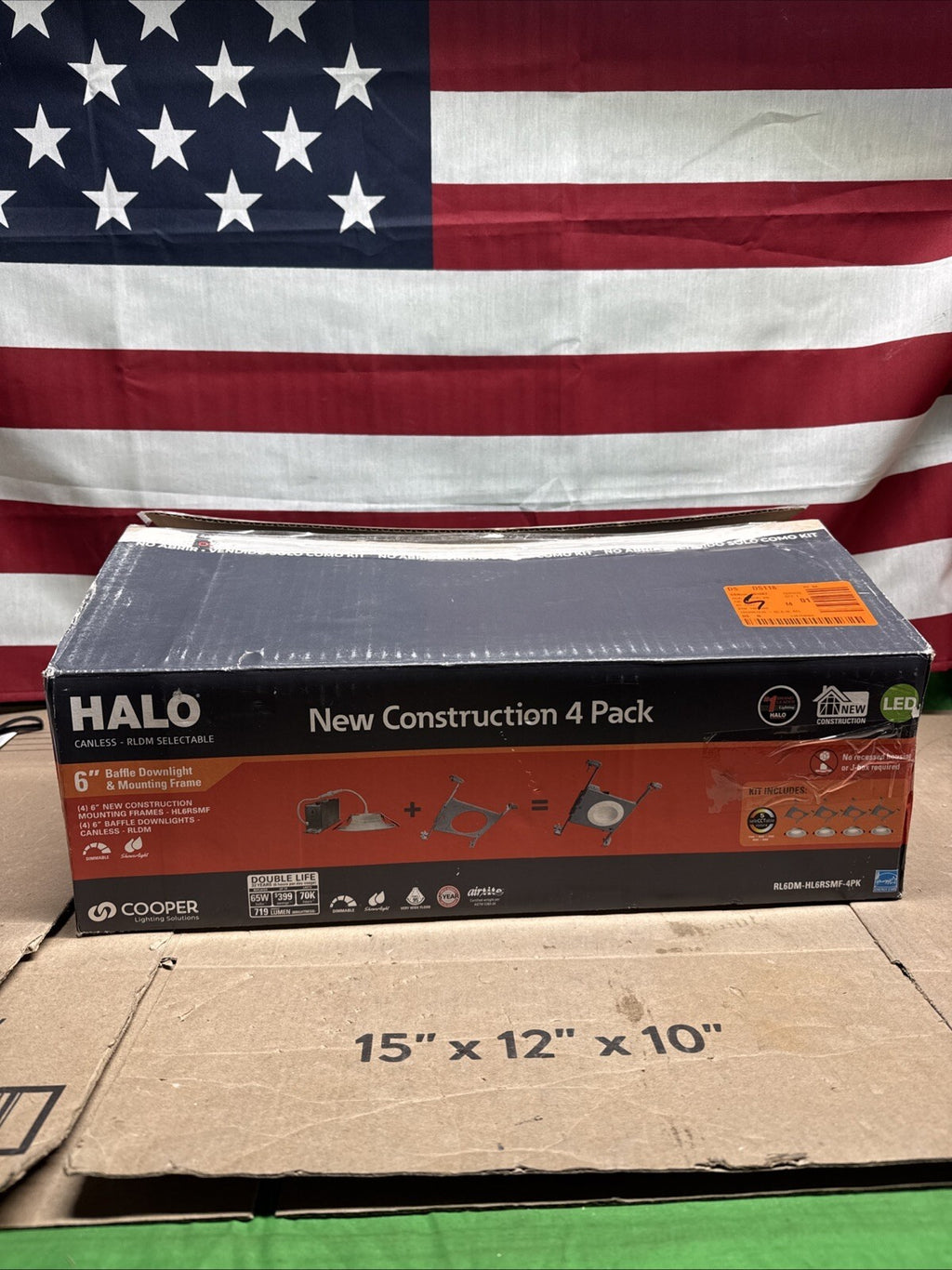 4Pack HALO RL 6 in. Color Select Canless Recessed LED Kit w/Mount Frame