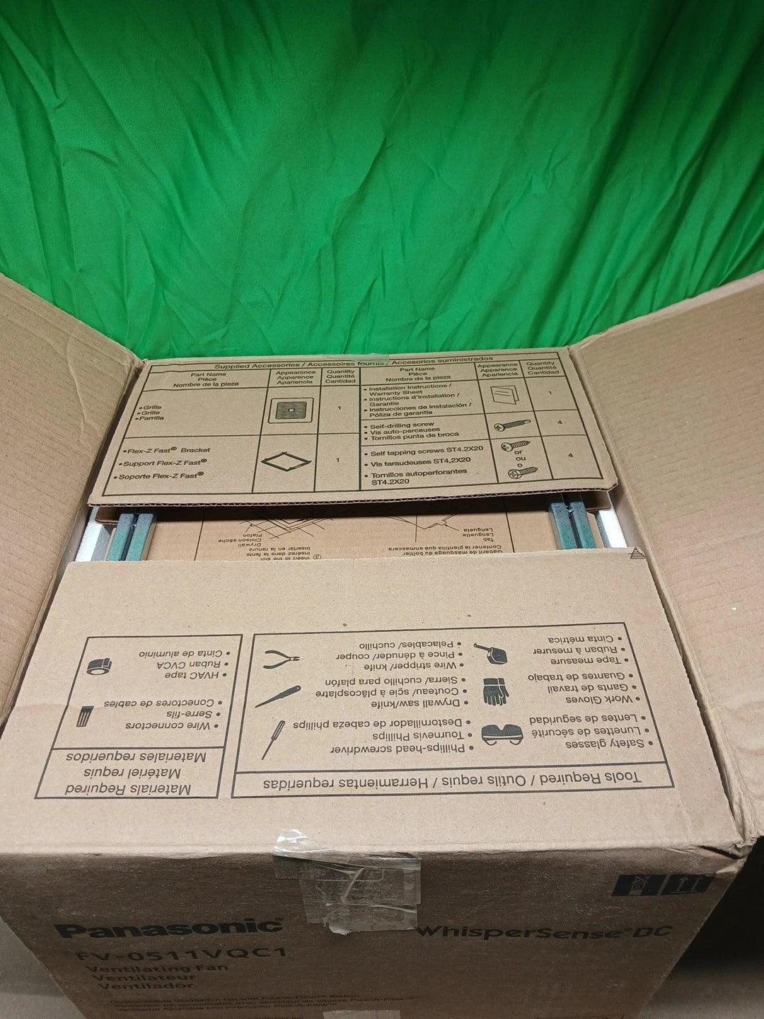 Panasonic FV-0511VQC1 110 CFM 0.3 Sone Ceiling Mounted Exhaust NEW OPEN BOX
