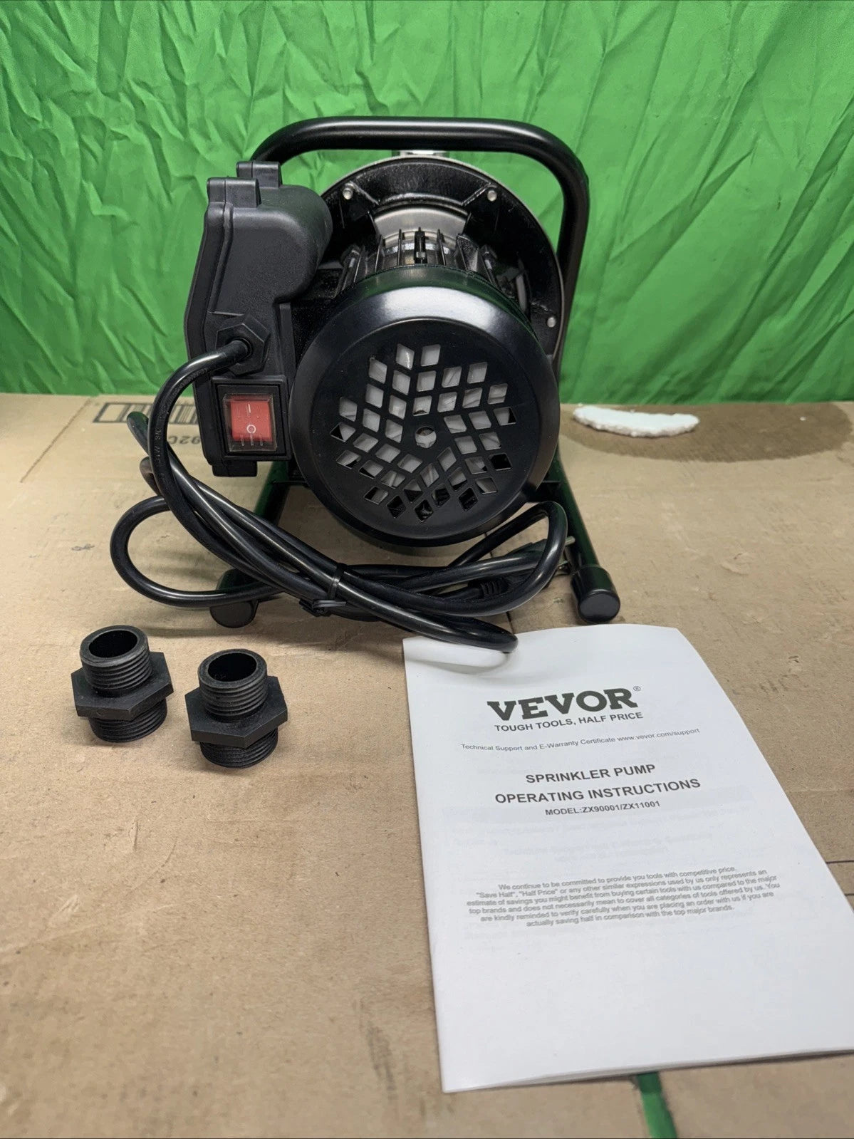Vevor Sprinkler Pump Model ZX90001 / ZX11001 | AC115V 60Hz 1 HP - Brand New