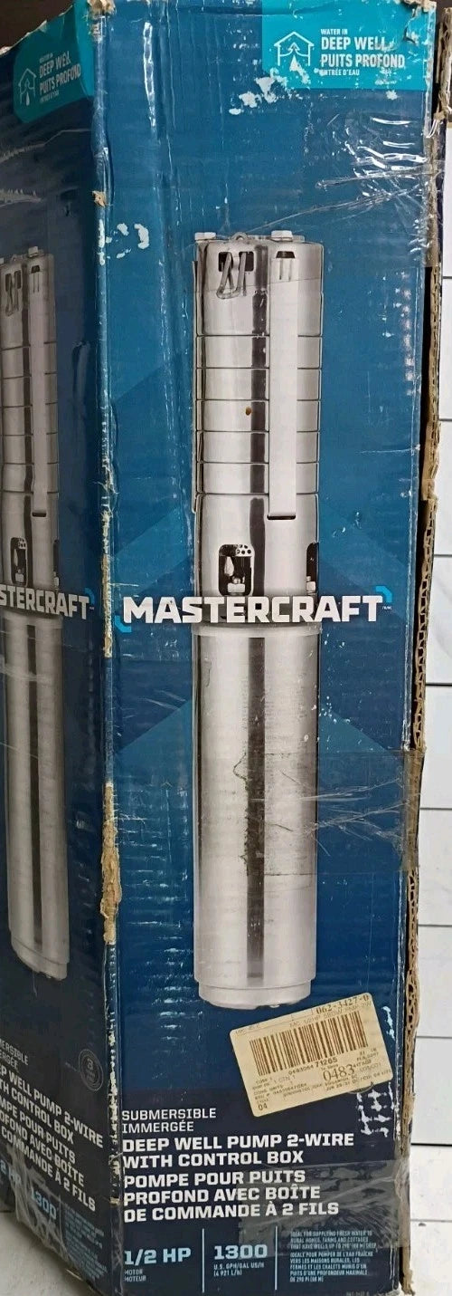 Mastercraft Deep Well Pump 2 or 3 wire 1/2 HP 230V 1300 GPH Open Box