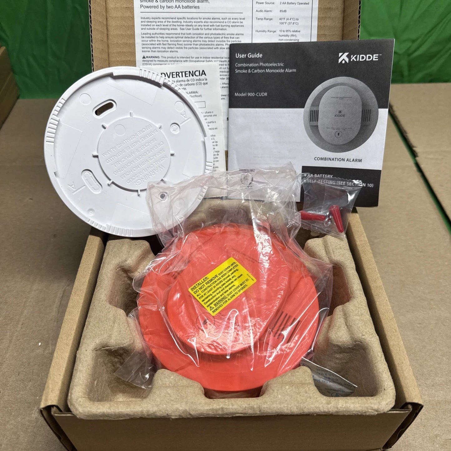 Kidde Smoke & CO Detector, AA Battery, LED, MAY 2023 (900-CUDR)