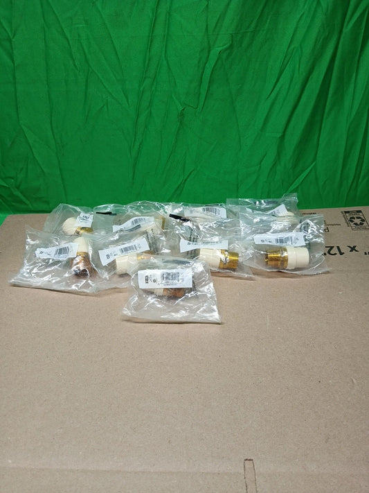 LOT OF 9 3/4 In. SOLV x 3/4 In. Male Transition Adapter 164-304NL B&K 164-304NL
