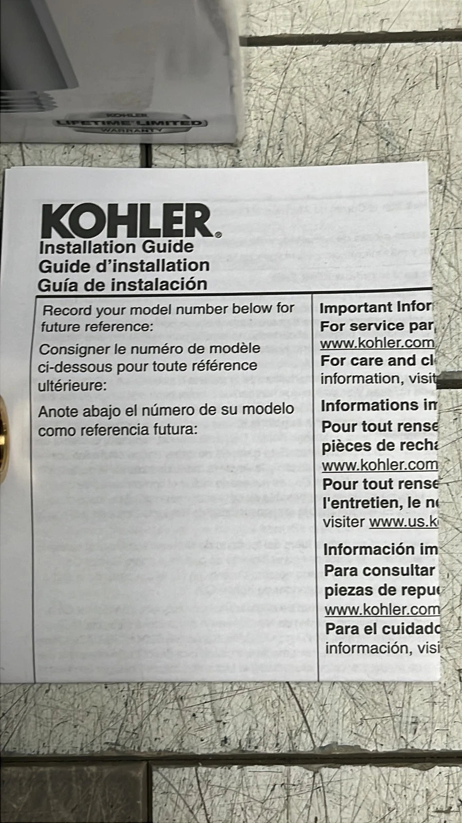 Kohler 98351-2MB Supply Elbow 1/2" Brass Check Valve-modern Brass open box