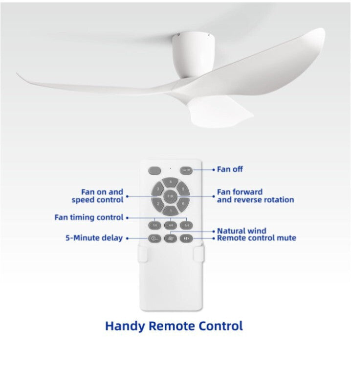 60-Inch Ceiling Fan Without Light, Modern Low-Profile Flush Mount Fan with...