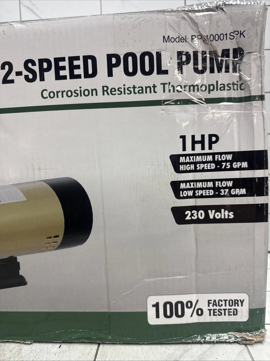 K2 Pumps PP|10001SPK Pool Pump 1HP Self Priming Two Speed 230V 75GPM New OpenBox