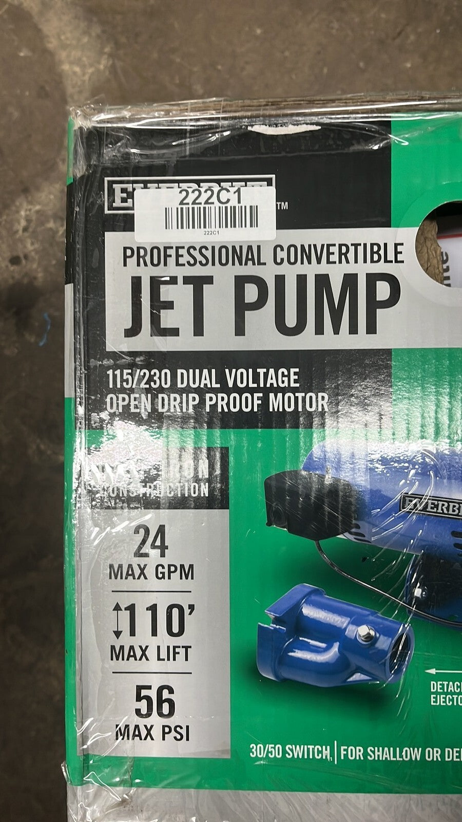 Everbilt HDCWJ10, 1 HP Professional Convertible Jet Pump PARTS ONLY